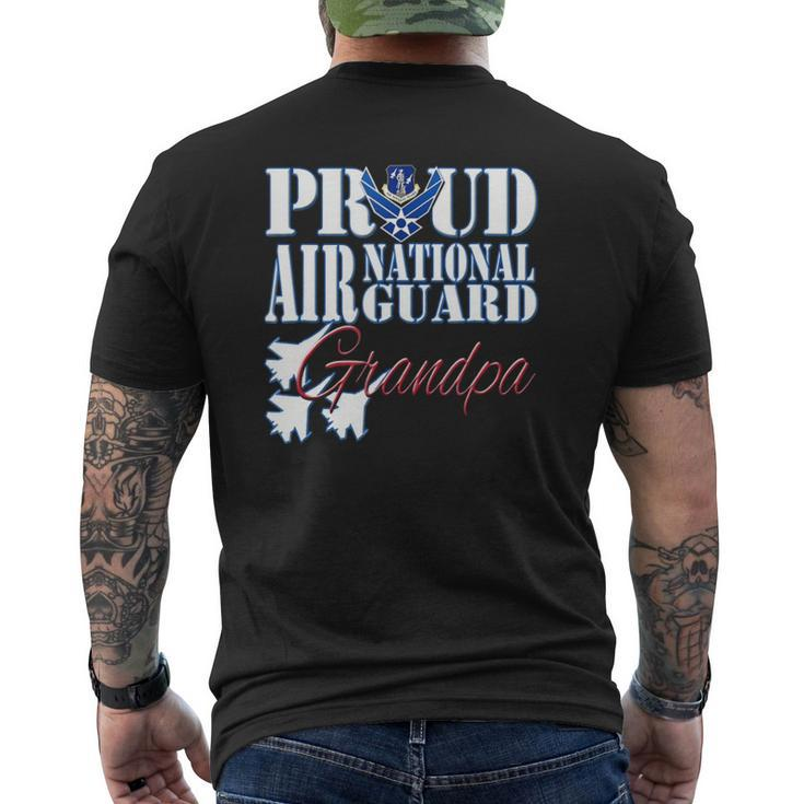 Proud Air National Guard Grandpa Air Force Military Mens Back Print T-shirt