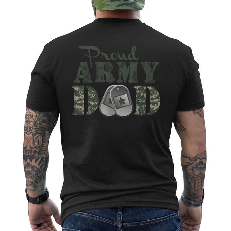 Proud Army Dad Army Military Men's T-shirt Back Print