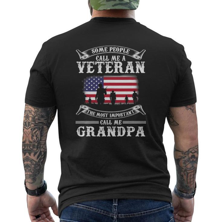 Proud Army Veteran Grandpa Father's Day 2021 Mens Back Print T-shirt