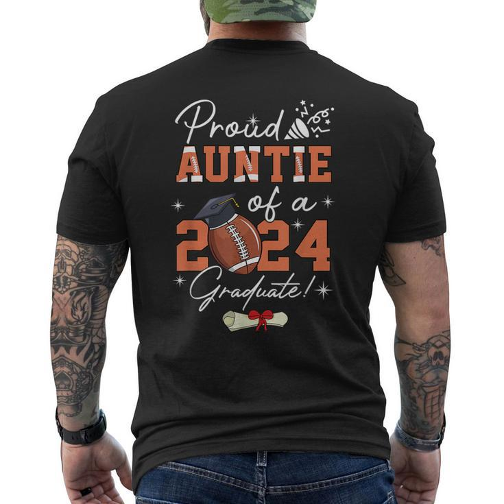 Proud Auntie Of A 2024 Graduate Football Graduation Men's T-shirt Back Print