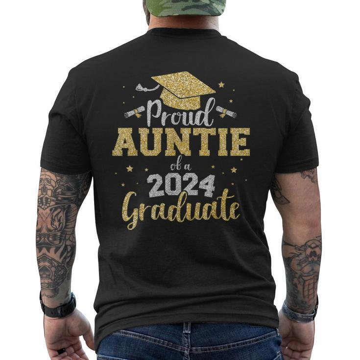 Proud Auntie Of A Class Of 2024 Graduate Senior Graduation Men's T-shirt Back Print
