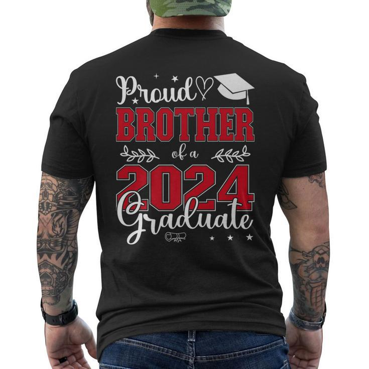 Proud Brother Of A Class Of 2024 Graduate For Graduation Men's T-shirt Back Print