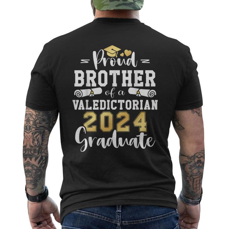 Proud Brother Of A Valedictorian Class 2024 Graduation Men's T-shirt Back Print