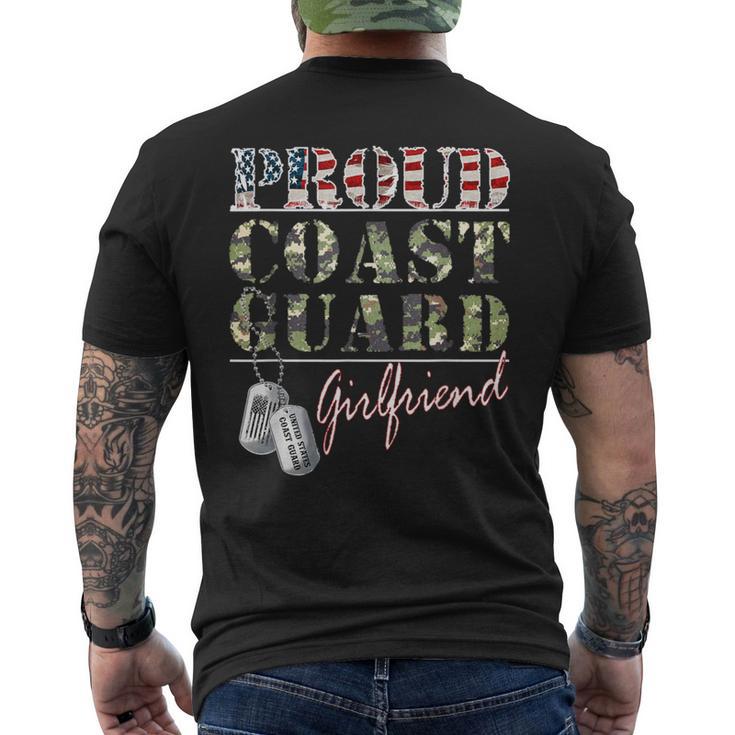 Proud Coast Guard Girlfriend American Veteran Military Men's T-shirt Back Print