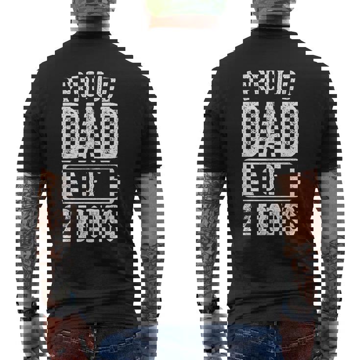 Proud Dad Of 2 Boys Daddy Of Two Sons Men's T-shirt Back Print