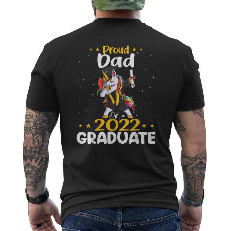 Proud Dad 2022 Graduate Unicorn Graduation Class Of 2022 Mens Back Print T-shirt