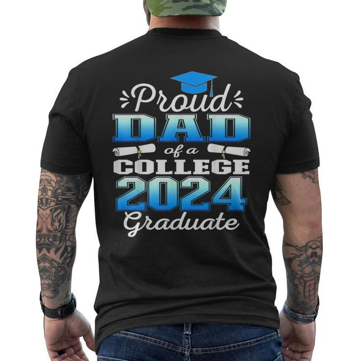 Proud Dad Of 2024 College Graduate Family 24 Graduation Men's T-shirt Back Print