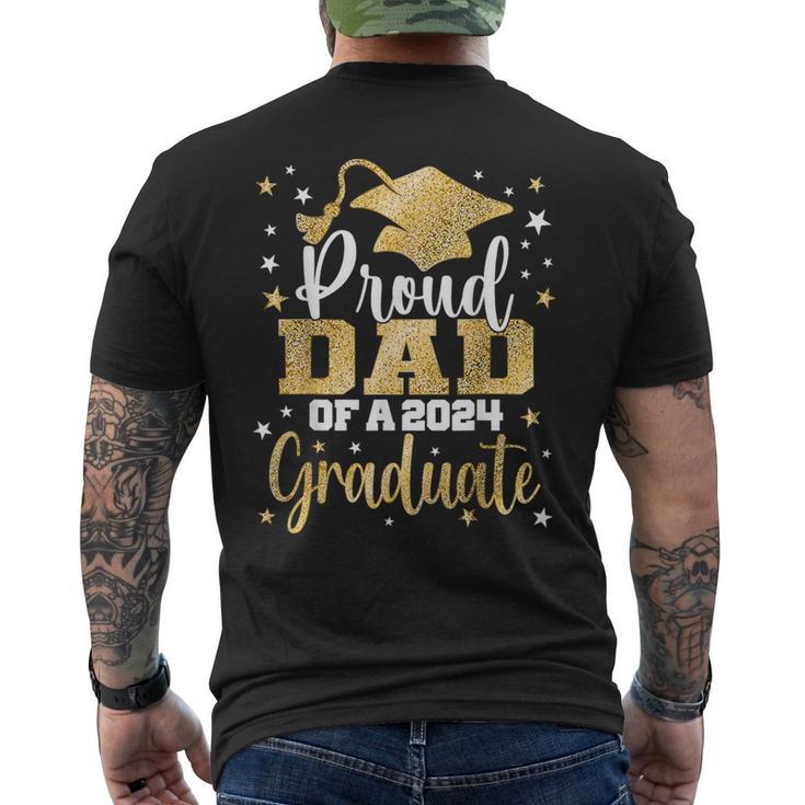 Proud Dad Of A 2024 Graduate Class Senior Graduation Men's T-shirt Back Print