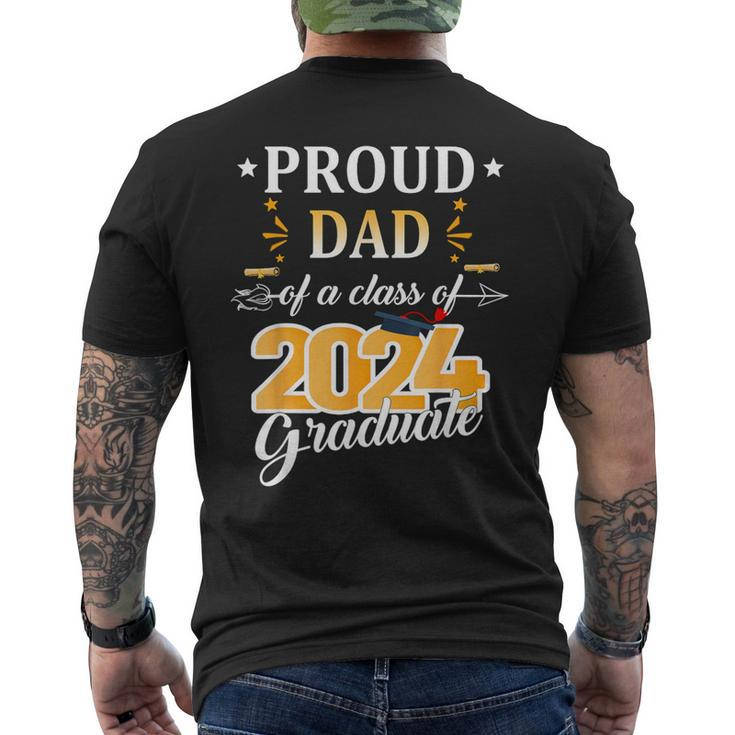 Proud Dad Of A 2024 Senior Graduate Grad 2024 Men's T-shirt Back Print