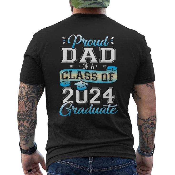 Proud Dad Of A Class Of 2024 Graduate Senior 2024 Men's T-shirt Back Print