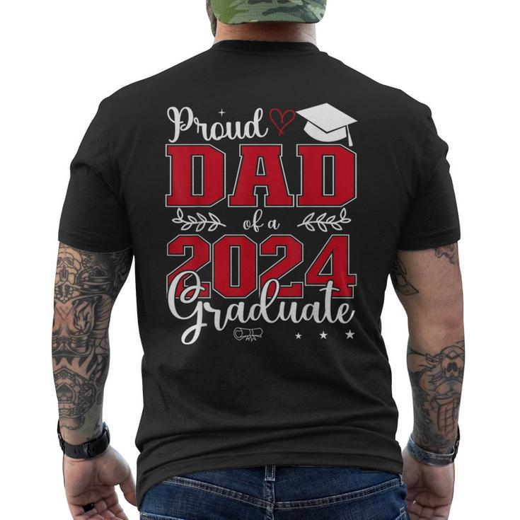 Proud Dad Of A Class Of 2024 Graduate For Graduation Men's T-shirt Back Print