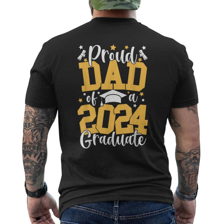 Proud Dad Of A Class Of 2024 Graduate Matching Family Men's T-shirt Back Print