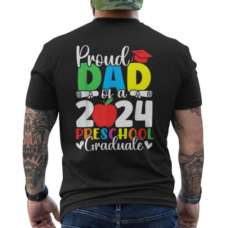 Proud Dad Of A Class Of 2024 Preschool Graduate Graduation Men's T-shirt Back Print