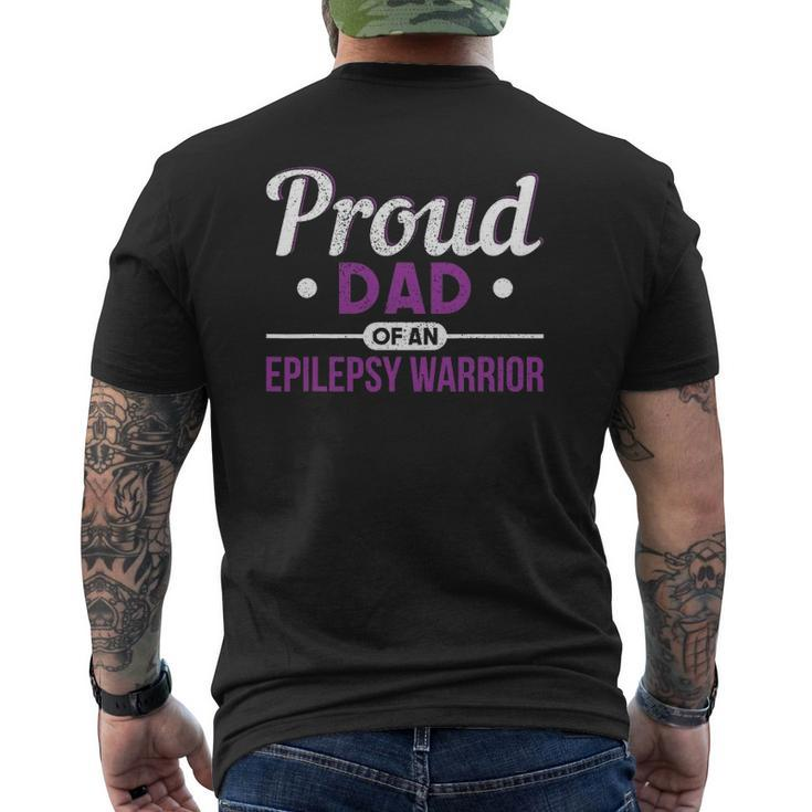 Proud Dad Of An Epilepsy Warrior Epilepsy Mens Back Print T-shirt