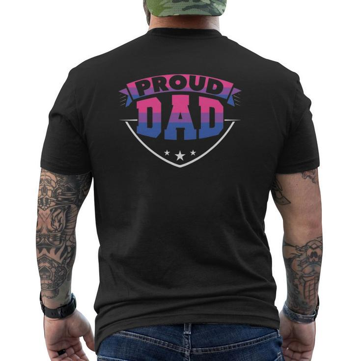 Proud Dad Gay PrideMens Back Print T-shirt