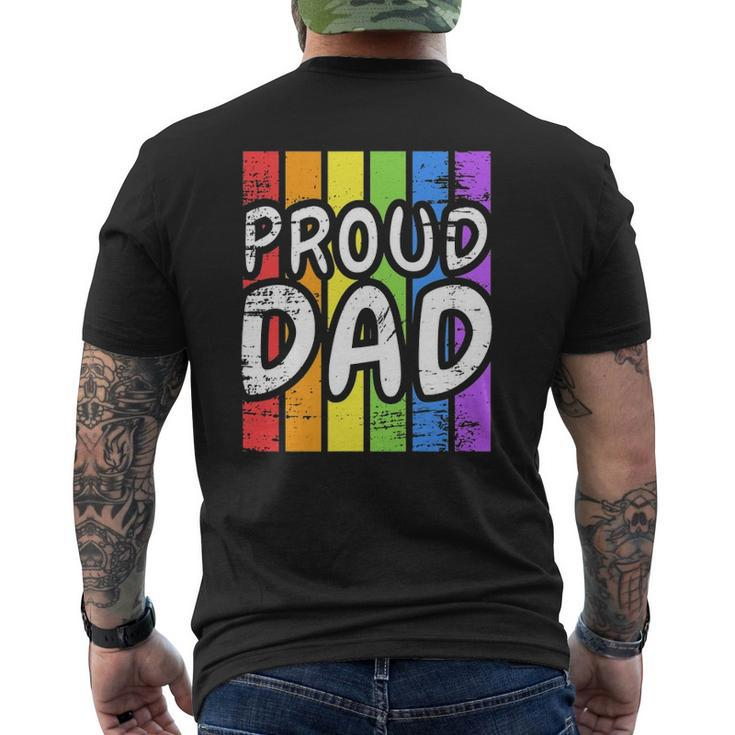 Proud Dad Lgb Dad Graphic Tees Pride Month Mens Back Print T-shirt