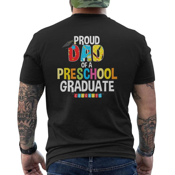 Proud Dad Of A Preschool Graduate Graduation Father Mens Back Print T-shirt