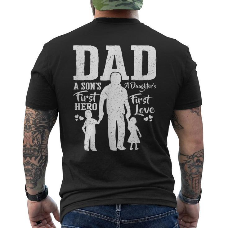 Proud Dad Of Twins S Best Fathers Day From Son Men's T-shirt Back Print
