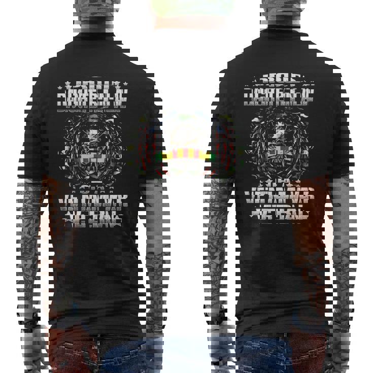 Proud Daughter In Law Of A Vietnam War Veteran Vet's Family Mens Back Print T-shirt