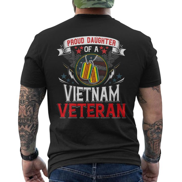 Proud Daughter Of A Vietnam Veteran Military Flag Mens Back Print T-shirt