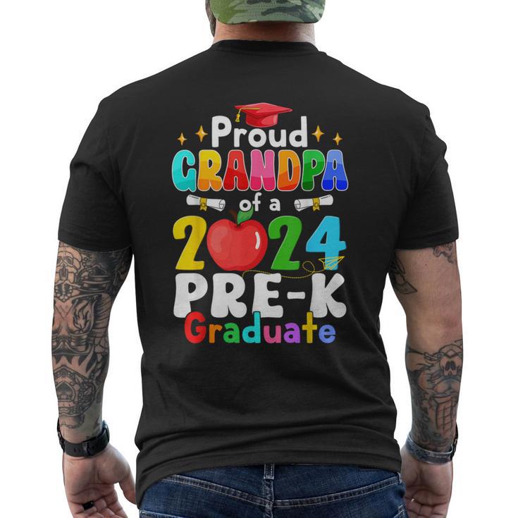 Proud Grandpa Of A 2024 Pre-K Graduate Matching Family Grad Men's T-shirt Back Print