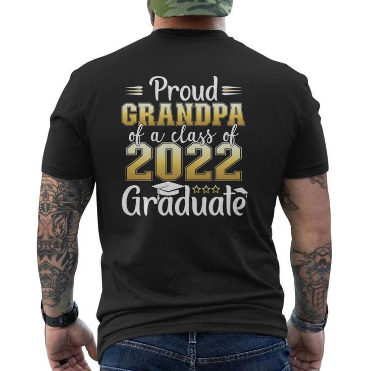 Proud Grandpa Of A Class Of 2022 Graduate Senior Graduation Mens Back Print T-shirt