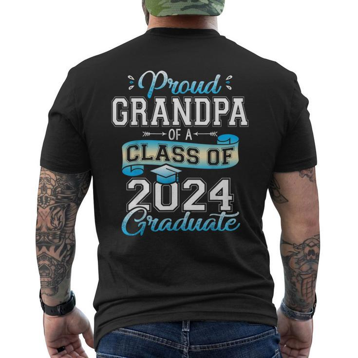 Proud Grandpa Of A Class Of 2024 Graduate Senior 2024 Men's T-shirt Back Print