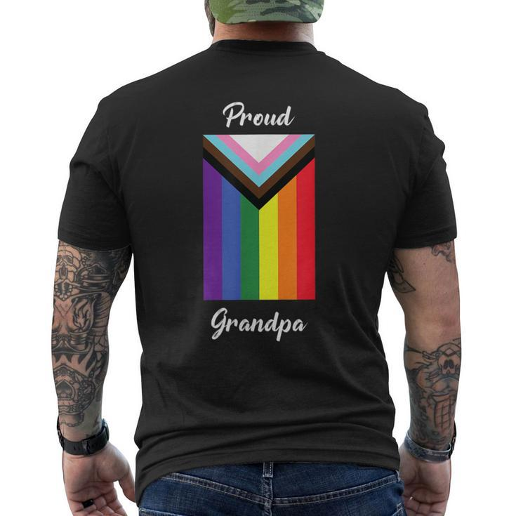 Proud Grandpa Gay Pride Progress Lgbtq Lgbt Trans Queer Men's T-shirt Back Print