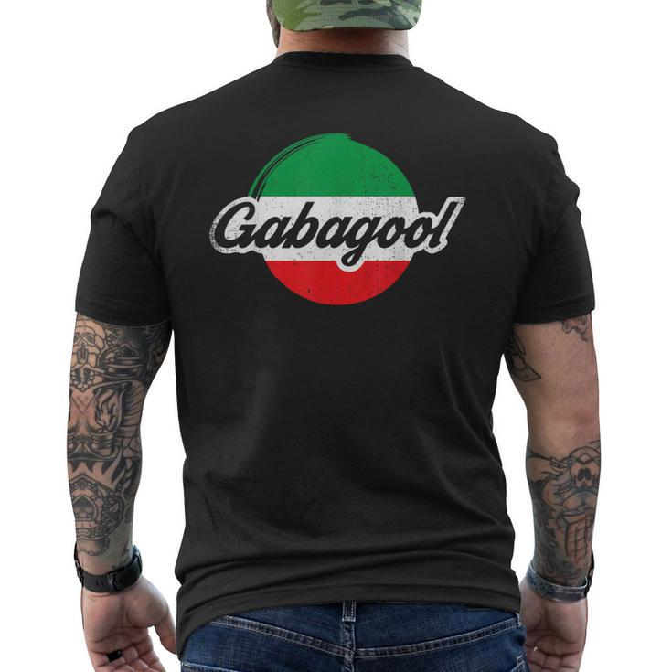 Proud Italian Meat Gabagool Capicola Food Italy Pride Flag Men's T-shirt Back Print