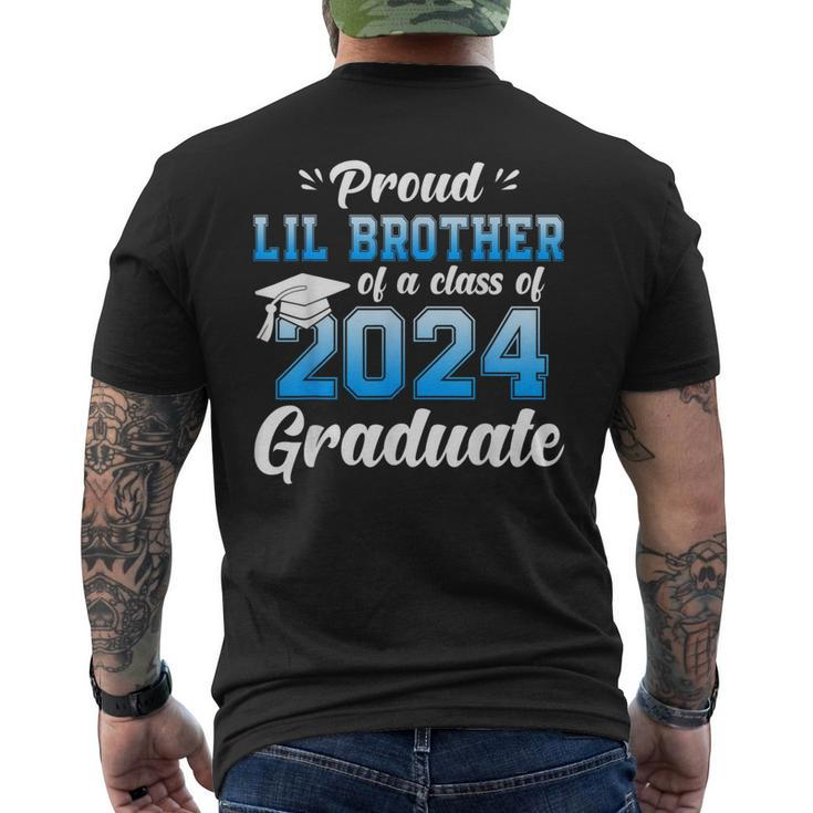Proud Lil Brother Of A Class Of 2024 Graduate Senior Men's T-shirt Back Print