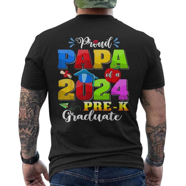 Proud Papa Of A 2024 Pre-K Graduate Family Lover Men's T-shirt Back Print