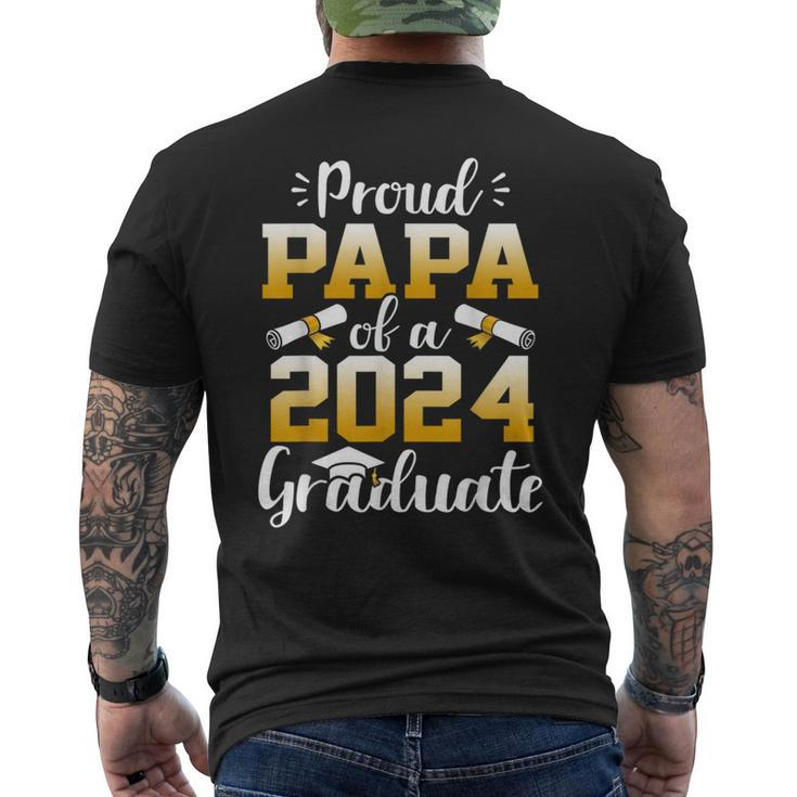 Proud Papa Of A Class Of 2024 Graduate Senior Graduation Men's T-shirt Back Print