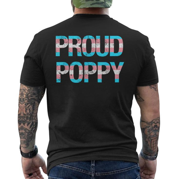 Proud Poppy Transgender Trans Pride Month Lgbtq Father's Day Men's T-shirt Back Print