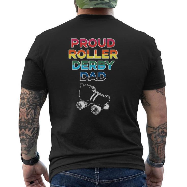 Proud Roller Derby Dad Pride Mens Back Print T-shirt