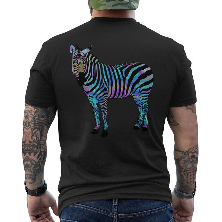 Psychedelic Zebra Trippy Zebra Animal Men's T-shirt Back Print