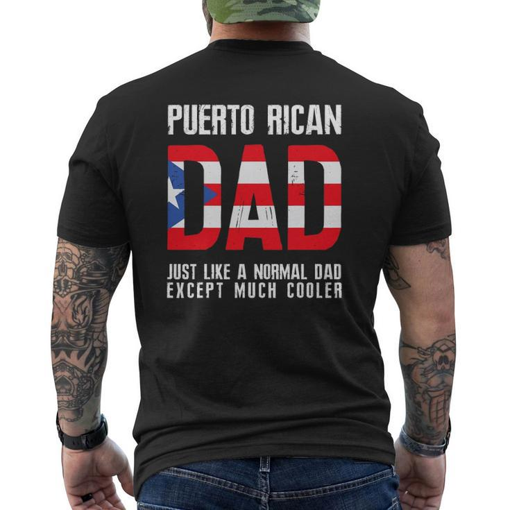 Puerto Rican Dad Like Normal Except Cooler Mens Back Print T-shirt