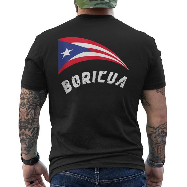Puerto Rico Boricua Flag Pride Puerto Rican Men's T-shirt Back Print
