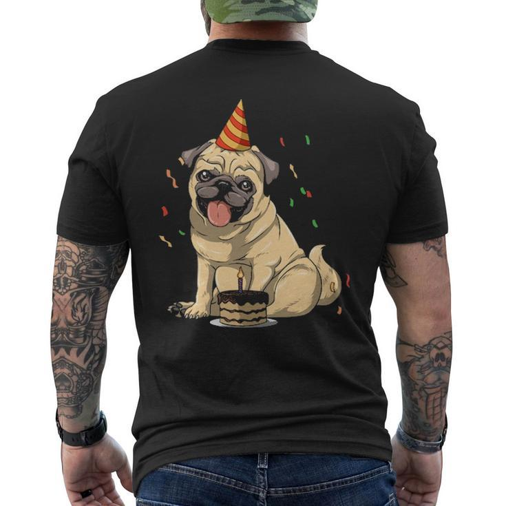 Pug Birthday Pug Birthday Party Pug Theme Men's T-shirt Back Print