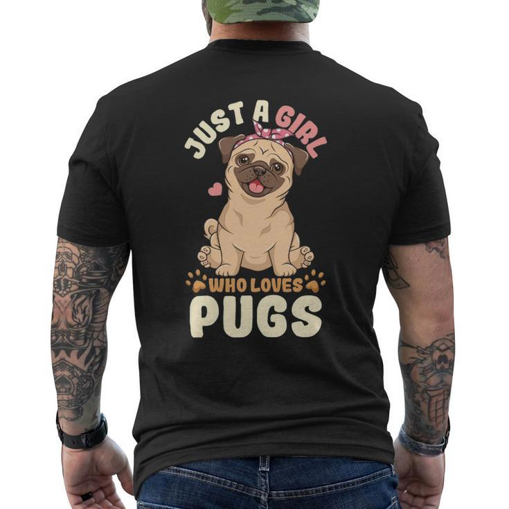 Pug Love Girl Men's T-shirt Back Print