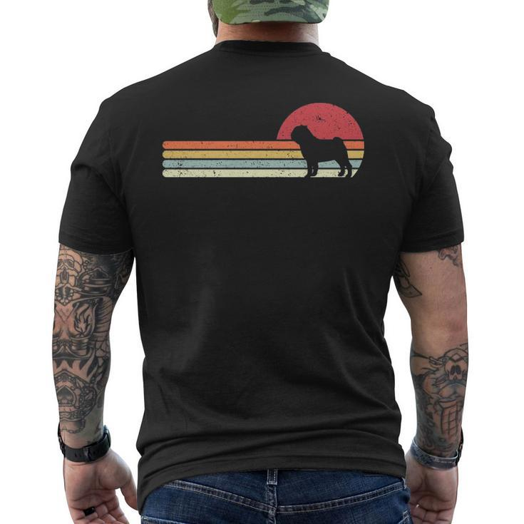 Pug Retro Style Men's T-shirt Back Print