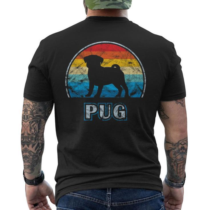 Pug Vintage Dog Men's T-shirt Back Print
