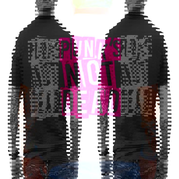 Punk's Not Dead -Intage Punk Rock Punk Is Not Dead Camiseta Hombre Estampado Espalda