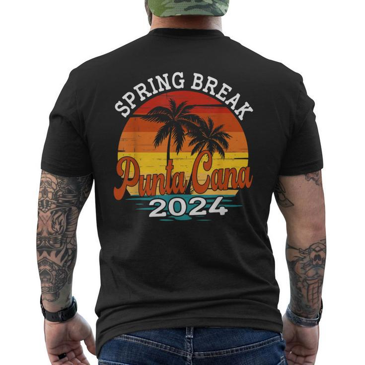 Punta Cana 2024 Spring Break Family Matching Vacation Retro Men's T-shirt Back Print