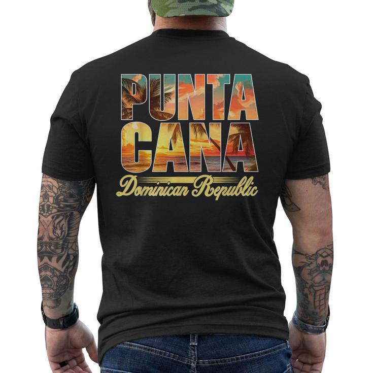 Punta Cana Sunset Beach Dominican Republic Vacation Men's T-shirt Back Print