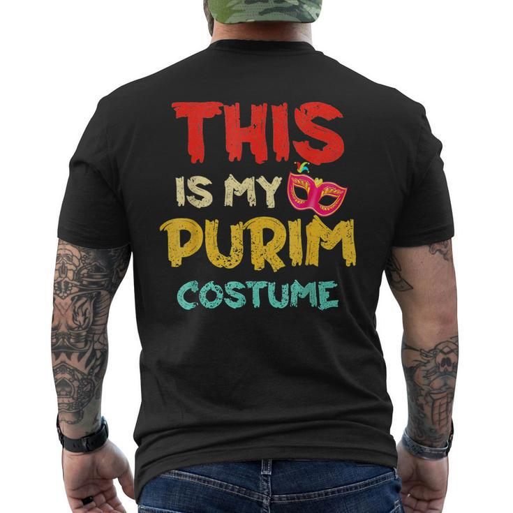 This Is My Purim Costume Happy Purim Jewish Men's T-shirt Back Print
