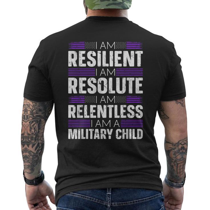 Purple Up I Am A Military Child Men's T-shirt Back Print