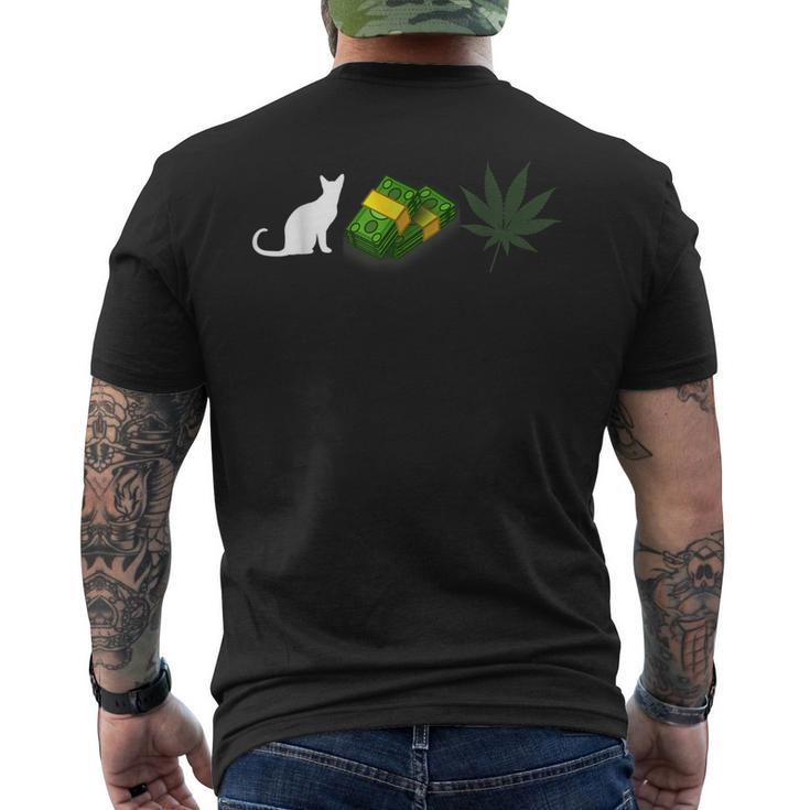 Pussy Money Weed Graphic For 420 Day Men's T-shirt Back Print