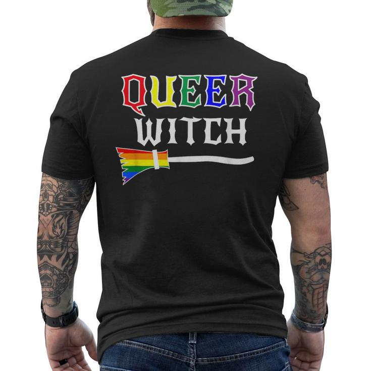 Queer Witch Pride Lesbian Gay Rainbow Men's T-shirt Back Print