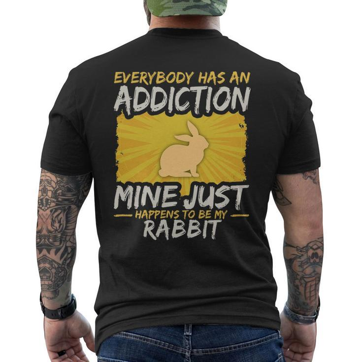 Rabbit Addiction Farm Animal Lover Men's T-shirt Back Print