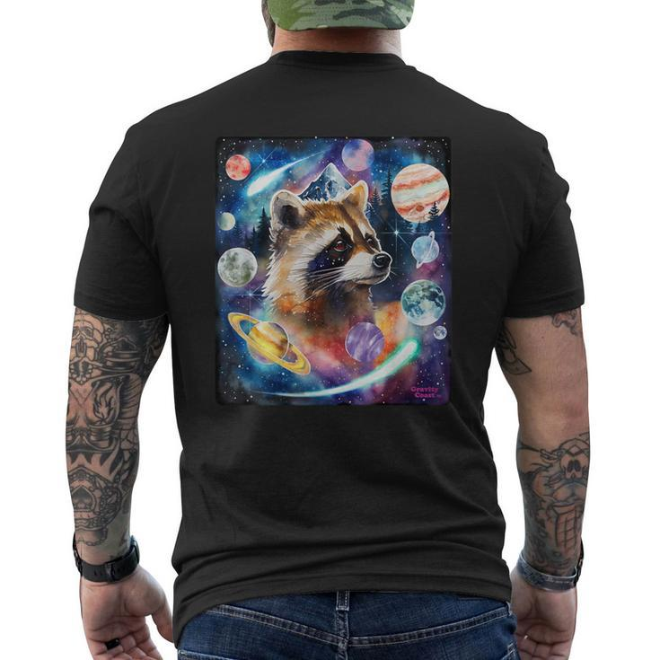 Raccoon Of The Cosmos Weird Random With Raccoons Men's T-shirt Back Print